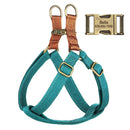 Harnais avec fils réfléchissants personnalisable Oscar et Plume Bleu clair / XS