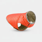 Doudoune réversible avec bande réfléchissante pour chien Oscar et Plume Orange / Café / XS