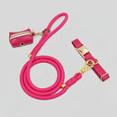 Ensemble Collier, laisse et distributeur de sac personnalisable pour chien Oscar et Plume Collier / XS
