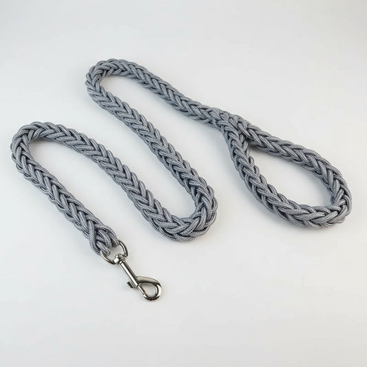 Laisse résistante en nylon de 1,3 m pour chien Oscar et Plume Gris / Diamètre 1.5 cm