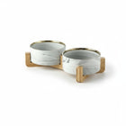 Gamelle Céramique marbre Oscar et Plume Gris et Or (double) / 400 ml
