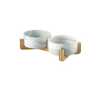 Gamelle Céramique marbre Oscar et Plume Gris (double) / 400 ml