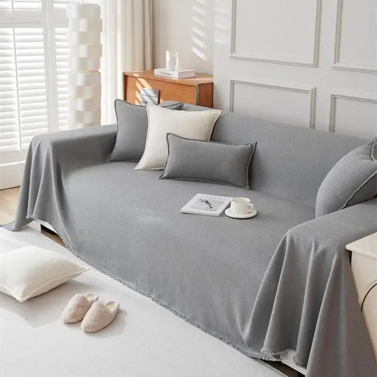 Couverture de protection pour canapé Oscar et Plume Gris clair / 180x130cm