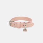 Collier en Cuir Vegan Pour Chien Élégant Oscar et Plume Rose / XS