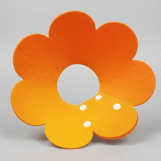 Collerette de protection en feutrine pour chat Oscar et Plume Orange / S