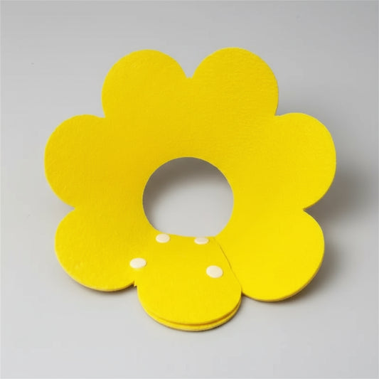 Collerette de protection en feutrine pour chat Oscar et Plume Jaune / S