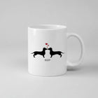 Mug en céramique Teckel Oscar et Plume Modèle 2