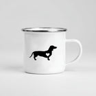 Tasse En Métal Émaillé Teckel Oscar et Plume Modèle 4