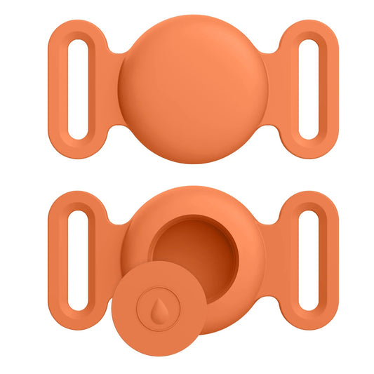Housse en Silicone pour Apple Airtag et Collier GPS Oscar et Plume Orange / M