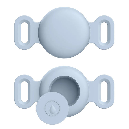 Housse en Silicone pour Apple Airtag et Collier GPS Oscar et Plume Bleu clair / M