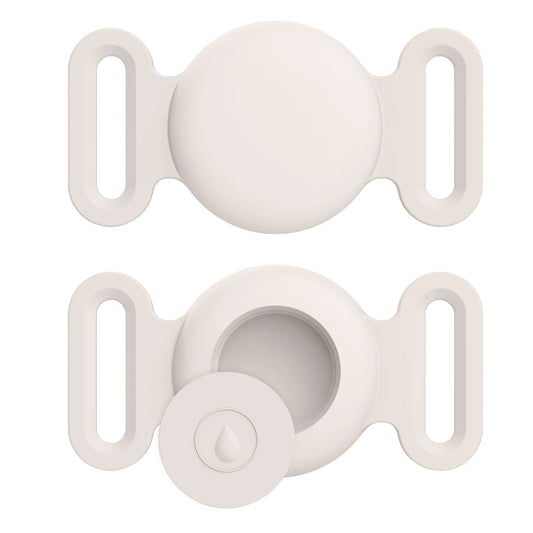 Housse en Silicone pour Apple Airtag et Collier GPS Oscar et Plume Beige / S