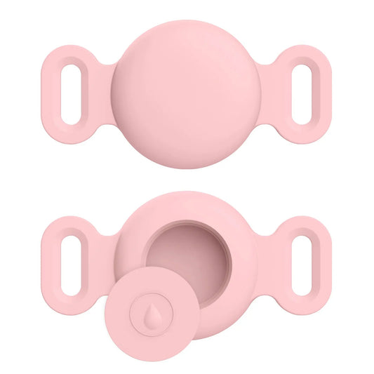 Housse en Silicone pour Apple Airtag et Collier GPS Oscar et Plume Rose / S