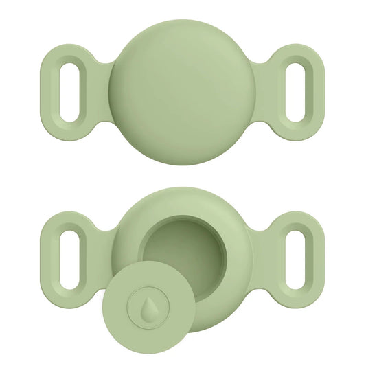 Housse en Silicone pour Apple Airtag et Collier GPS Oscar et Plume Matcha green / M