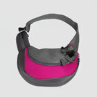 Sac de transport à bandoulière large pour petit chien et chat Oscar et Plume Rose / 35x8.5x20cm