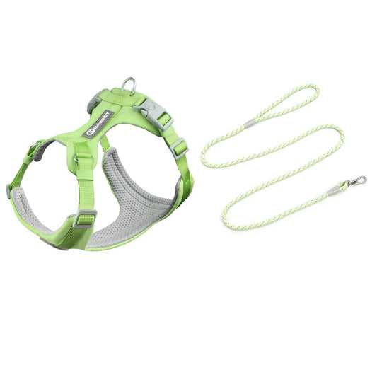 Harnais + Laisse pour chien Oscar et Plume Vert / S