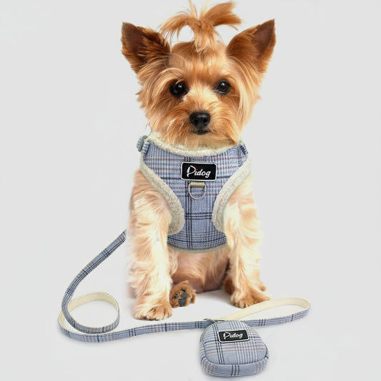 Harnais réglable, laisse et sac pour petit chien Oscar et Plume Rose / S