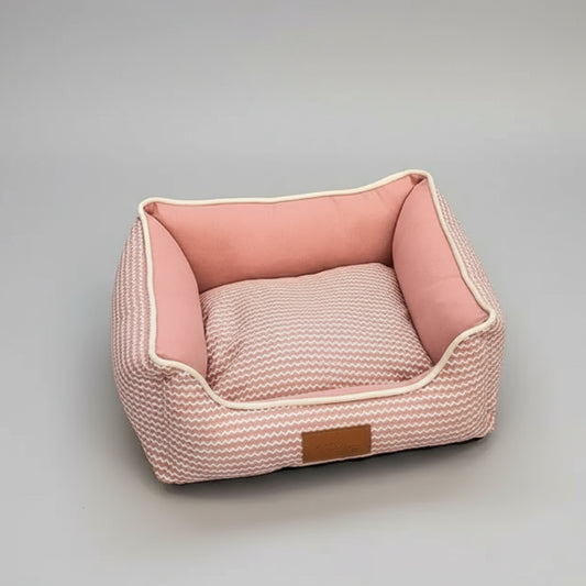 Lit déhoussable pour petit et moyen chien Oscar et Plume Rose / S