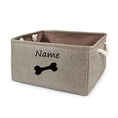 Load image into Gallery viewer, Panier à jouets personnalisable pour chat et chien Oscar et Plume Marron os / S 30x20x12cm
