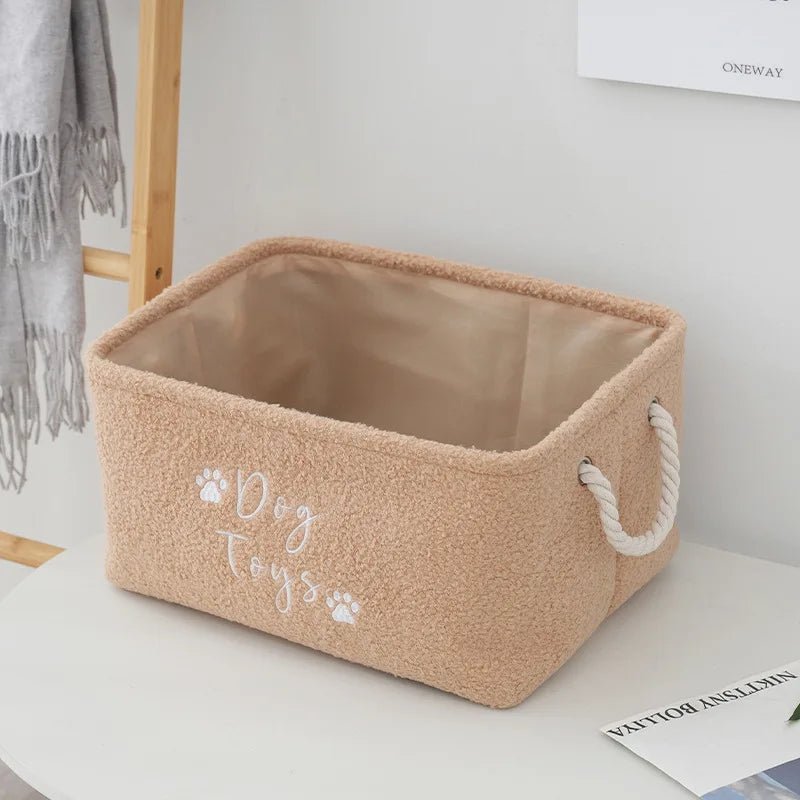 Panier à jouets pour chien Oscar et Plume Caramel (rectangle)