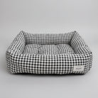 Panier vichy pour chien et chat en noir et blanc, confortable et stylé pour vos animaux de compagnie
