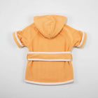 Peignoir chien avec ceinture en orange doux, idéal pour garder votre animal au chaud après le bain