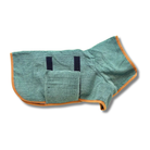 Peignoir de bain pour chien de la marque Oscar et Plume avec un design coloré et amusant