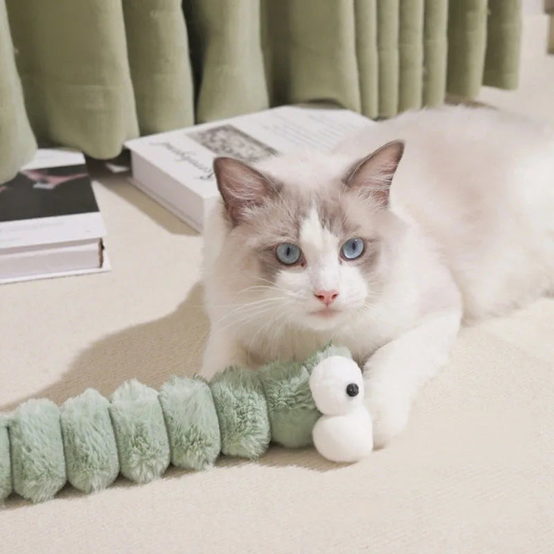 Peluche à mâcher pour chat Oscar et Plume, douce et colorée, idéale pour le jeu et la détente