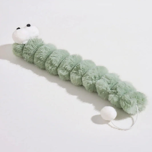 Peluche à mâcher pour chat Oscar et Plume en forme de chenille douce et moelleuse