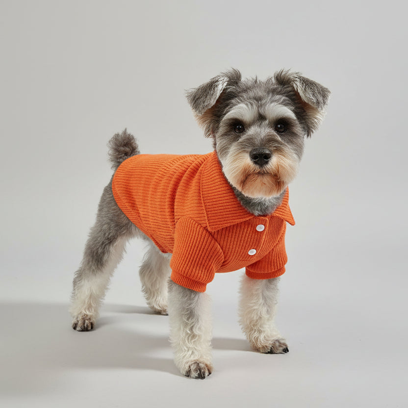 Polo léger pour chien en orange d'Oscar et Plume, élégant et confortable pour votre compagnon