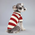 Charger l'image dans la visionneuse de la galerie, Polo rayures pour petit chien en rouge et crème, parfait pour les promenades élégantes
