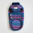 Gilet polaire pour chien petit avec rayures colorées et col doux pour garder votre animal au chaud