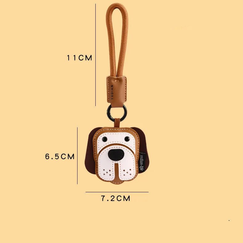 Porte-clés original chien en cuir avec design mignon et accroche pratique pour les amoureux des chiens