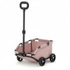 Poussette pliante pour chien rose avec poignée réglable et roues noires Oscar et Plume