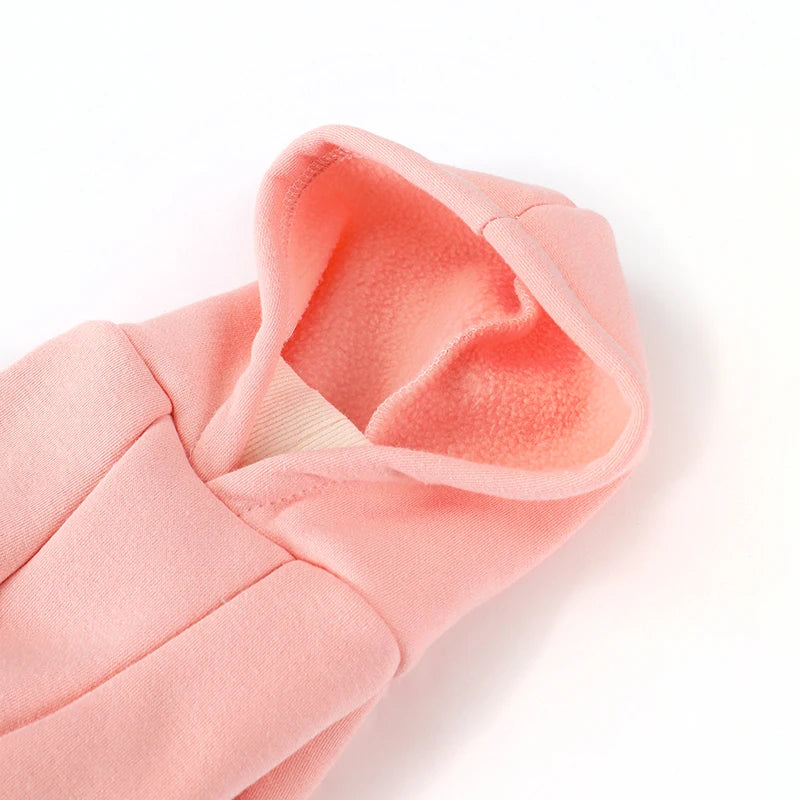 Pull capuche pour lévrier en tissu rose doux avec intérieur polaire confortable Oscar et Plume