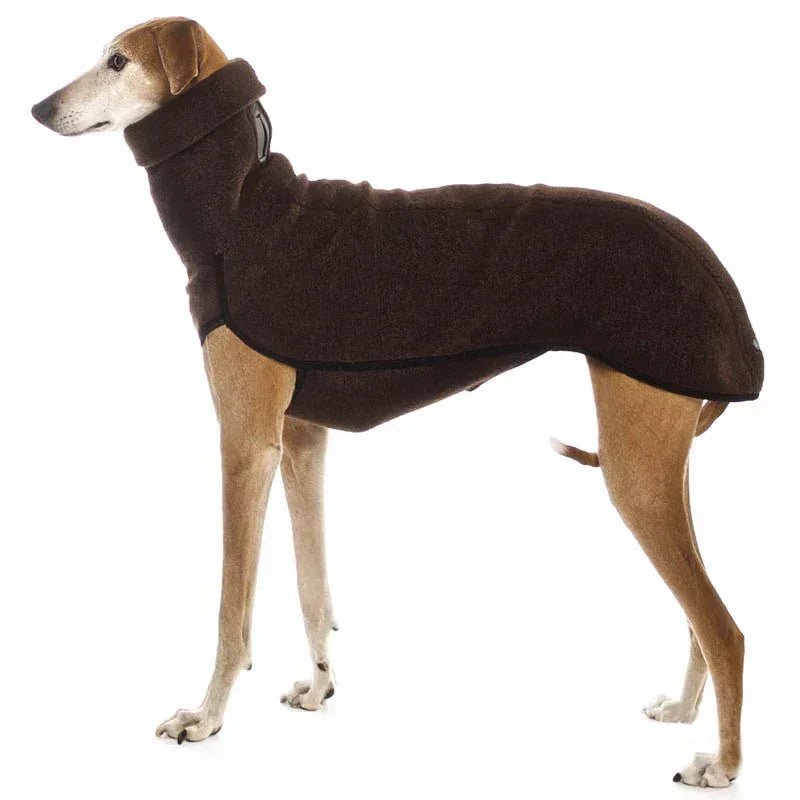 Pull chaud à col haut pour chien Oscar et Plume Marron / S