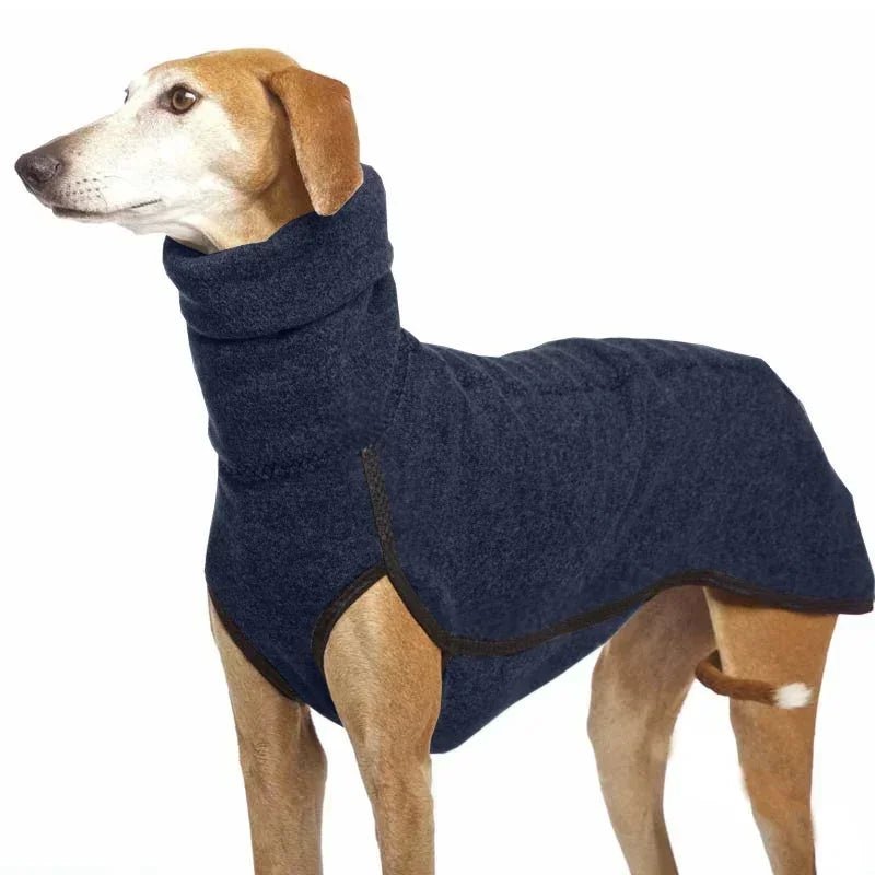 Pull chaud à col haut pour chien Oscar et Plume Bleu marine / S