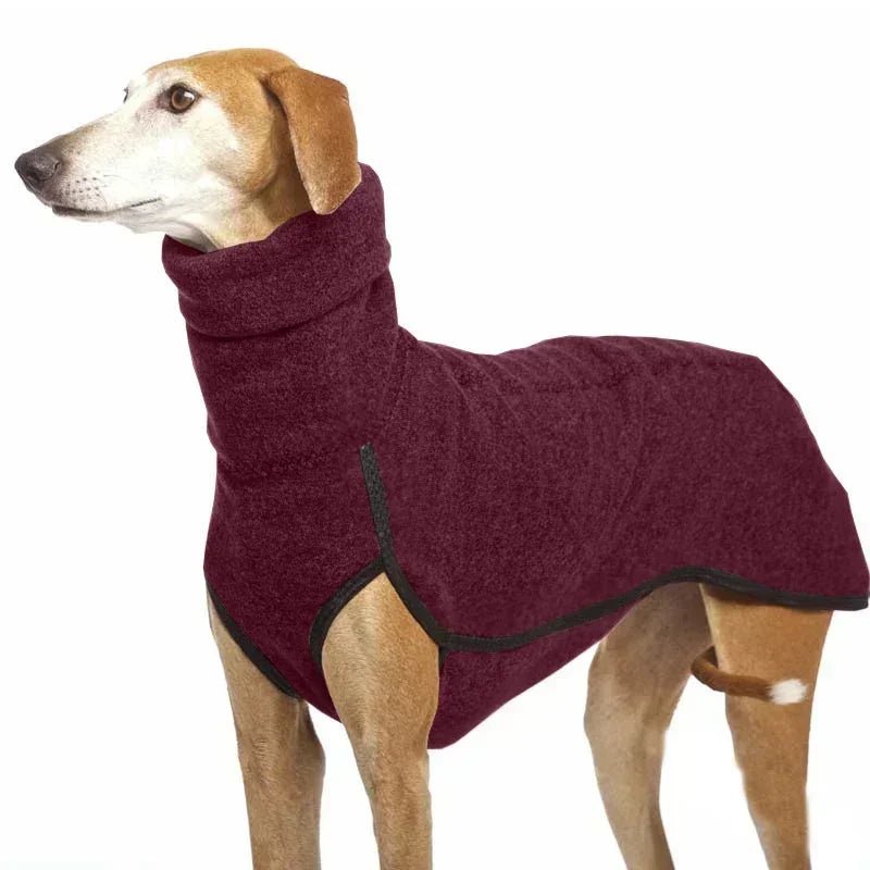 Pull chaud à col haut pour chien Oscar et Plume Bordeaux / S