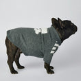 Cargar la imagen en la vista de la galería, Pull chaud pour chien en laine grise adapté aux petits chiens comme le bulldog français
