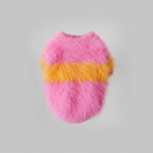 Pull coton doux pour chien en peluche rose et orange avec un design coloré et chaud