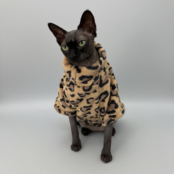 Pull pour chat sphynx en fourrure tachetée pour le confort de votre animal