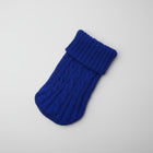 Pull pour petit chien bleu marine en maille torsadée avec col roulé confortable