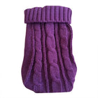 Pull pour petit chien en maille torsadée violet confortable et chaud par Oscar et Plume
