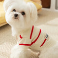 Load image into Gallery viewer, Pull rayé pour petit chien Oscar et Plume Rouge / XS
