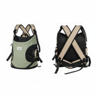 Sac à dos chien respirant en vert avec bretelles ajustables pour le transport confortable des animaux