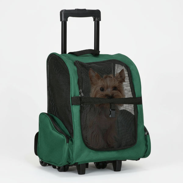Rolling suitcase and cat carrier backpack Oscar et Plume
