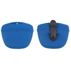 Sac à friandises chien bleu en silicone avec clip noir pour fixation facile Oscar et Plume