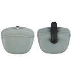 Sac à friandises chien gris en silicone avec clip noir Oscar et Plume pratique et refermable