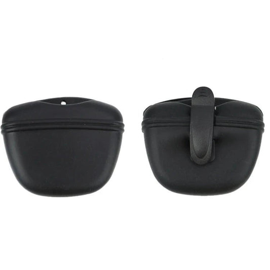 Sac à friandises chien noir compact et léger avec fermeture zip pratique par Oscar et Plume
