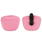 Sac à friandises chien rose compact avec clip noir pour fixation pratique