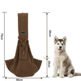 Charger l'image dans la visionneuse de la galerie, Sac bandoulière pour petit chien en brun, spacieux et confortable pour promener votre animal de compagnie.
